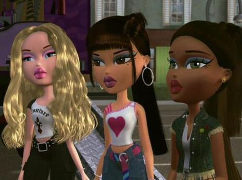 #Bratz Acab Tattoo, Bratz Movie, Arte Glitter, Bratz Outfits, Las Bratz, Bratz Aesthetic, Bratz Doll Outfits, Bratz Girls, Cartoon Profile Pictures