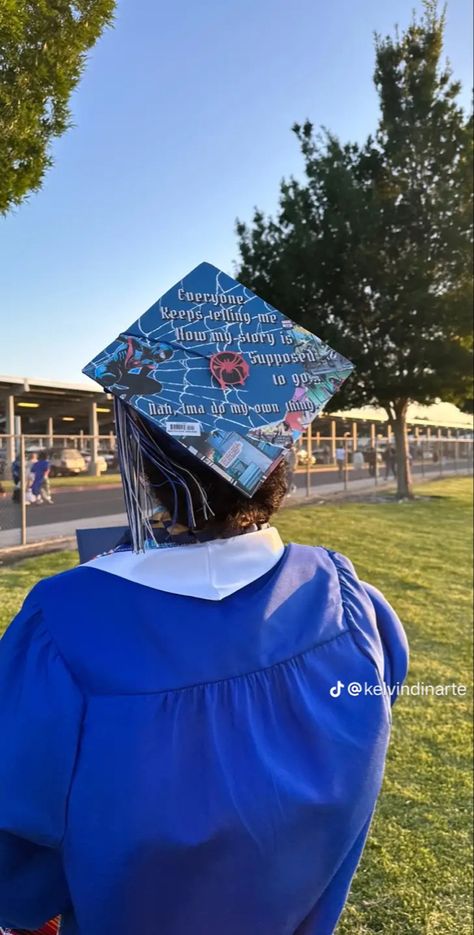 Spider Man Graduation, Note Taking Inspiration, Spider Man Quotes, Graduation Things, Bored Ideas, College Grad Cap Ideas, Senior Szn, College Graduation Cap Decoration, Grad Cap Designs