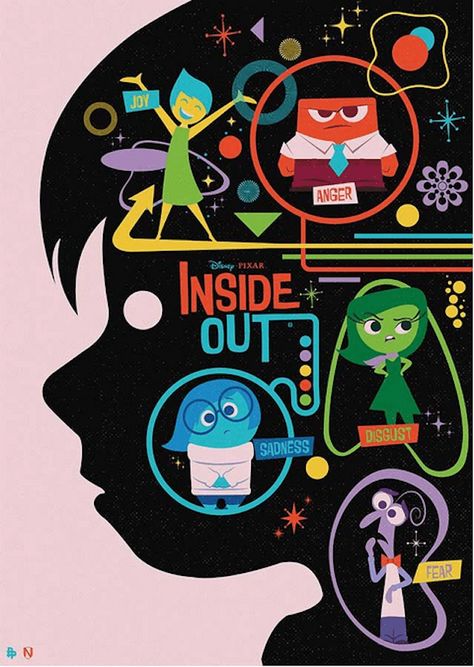 Increíbles pósters de “Intensamente” por diferentes artistas – Sopitas.com Inside Out Human, Inside Out Poster, Inside Out Movie, Disney Amor, Disney Poster, Animation Disney, Pixar Films, Disney Inside Out, Wallpaper Disney