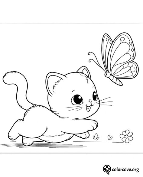 23 Free Cute Kitten Coloring Pages - The Color Cove - Free Printable Coloring Pages Kitten Coloring Pages Free Printable, Cute Kitten Coloring Pages, Kitten Coloring Pages, Deer Coloring Pages, Lion Coloring Pages, Panda Coloring Pages, Penguin Coloring Pages, Penguin Coloring, Witch Coloring Pages