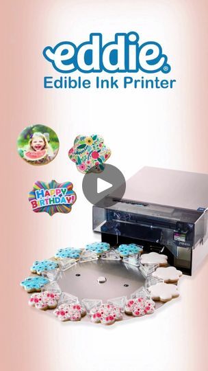 Eddie Printer Ideas, Eddie Cookie Printer Ideas, Edible Printing Cookies, Eddie Edible Printer, Edible Ink Printer, Edible Ink, Photo Logo, Logo Graphic, Baked Goods