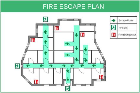 Check out our tips and guidelines for fire escape plans in your business Fire Evacuation Plan, House Plan Two Story, Fire Escape Plan, It Security, Evacuation Plan, Building Map, Types Of Fire, Two Story House Plans, Home Design Software