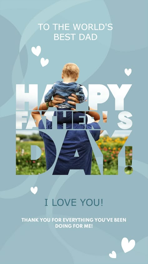 Father Day Ad, Fathers Day Post, Fathers Day Poster, Social Media Post Ideas, Seamless Wallpaper, Templates Free Design, Posts Ideas, I Love My Dad, Motion Graphics Design