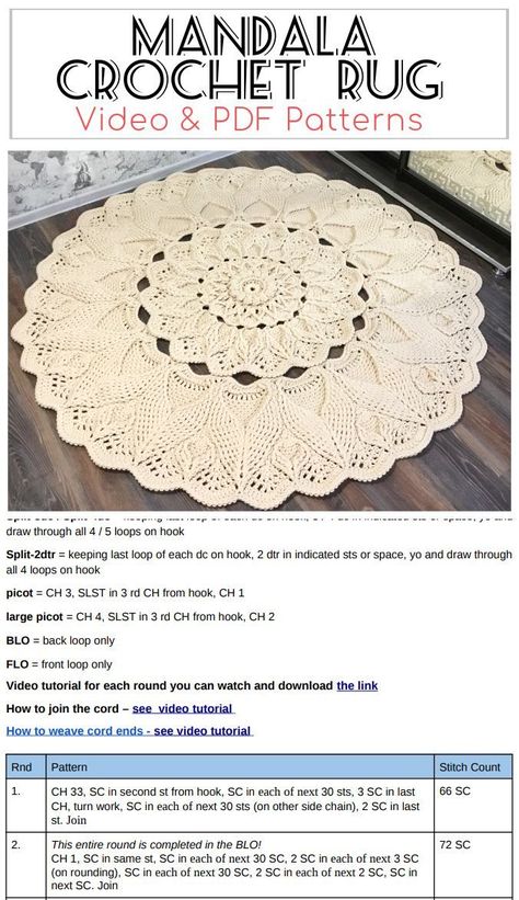 Crochet Rug Pattern, Crochet Bathroom, Crochet Rug Patterns Free, Macrame Carpet, Mandala Crochet, Crochet Rugs, Crochet Mat, Crochet Placemats, Crochet Carpet