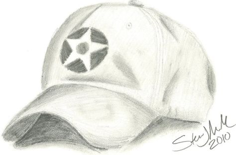 Hat Baseball Hat Drawing, Water Bottle Drawing, Drawing Hats, Black Pen Drawing, Cap Drawing, Hat Drawing, Y2k Hat, Bottle Drawing, Observational Drawing