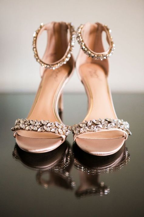 wedding shoes bridal sandals crystal details on toe strap and ankle strap Gold Wedding Shoes, Hak Tinggi, Fun Wedding Shoes, Shoes Photography, Bridal Sandals, Wedding Sandals, Wedding Heels, Bride Shoes, Gallery Photo