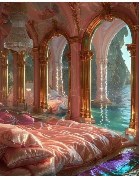 Romantic Bedrooms, Environment Reference, Fantasy Rooms, Fantasy Homes, Fantasy House, Fantasy Castle, Dream House Rooms, Tableau Art, Fantasy Places