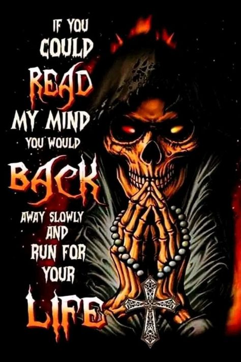 Car Thief, Fool Me Twice, Lone Wolf Quotes, Reaper Art, Fierce Quotes, Funny Mean Quotes, Skull Quote, Twisted Quotes, Words To Live By Quotes