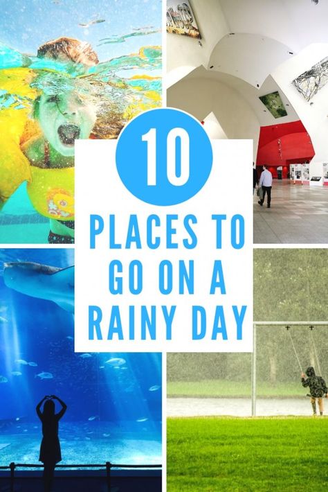 Check out these 10 places you can take the whole family to even when it's raining outside. No need to stay indoors on a rainy day! Art And Craft Activities, Ideas For Kids Activities, Outdoor Learning Activities, Rainy Day Activities For Kids, Traveling With Family, Fun Indoor Activities, Rainy Day Fun, Parenting Plan, Raining Outside