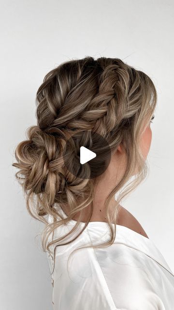 74K views · 8.1K likes | Bridal Hair & Make Up • Educator on Instagram: "Last year’s most popular styling video ✨   I’m teaching this look at tomorrow’s Masterclass @studiozascha! So excited to see everyone! 😍  Extensions @zaschahair Latte Highlights & Dark Blonde Bride @lichelleleurs  #btconeshot2024_stylingvideo #hairvideo #weddinghairtutorial #hairtutorial #stylingvideo #bruidskapseltraining #bruidskapselcursus #hairclass #weddinghair #bruidshaar #bruidskapsel #hairstyling #trouwen #trouwenin2025 #verloofd #hairstylist #bridalhairstylist #haarstylist #trouwkapsel #trouwenin2024 @behindthechair_com @oneshothairawards #btconeshot2024_educationalpost" Princess Bun Hairstyle, Princess Bun, Wedding Hairstyles Medium Length, Short Homecoming Hair, Prom Hair Down, Homecoming Hairstyles Updos, Up Dos For Medium Hair, Bun Hairstyle, Updos For Medium Length Hair