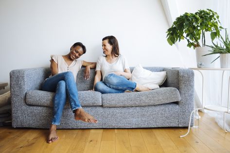 A person with a nutric personality is the opposite of a toxic personality. Here's how to tell if you exhibit these qualities. Friends Sitting On Couch, Two People Sitting Together, Woman Sitting On Couch, Anatomy Pose, Sitting On Couch, Philips Lumea, Relaxing At Home, Life Values, Furniture Ads