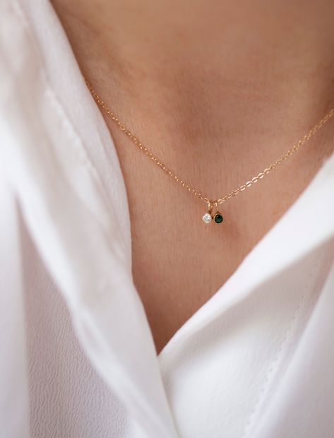 Mini 14k gold birthstone necklacePerfect way to cherish family members & loved ones.Made with 14k yellow or white gold.- 14k solid gold- 2mm small round bezel charm with lab created birthstone •• January—Garnet •• February—Amethyst •• March—Aquamarine •• April—White sapphire •• May—Emerald •• June—Alexandrite •• July—Ruby •• August—Perid...#Style #Exploring #Accessories #and #Minimalist #the #of #JewelryAddict #Fashion #Gemstone #Simplicity #Beauty #JewelryDesign #Jewelry #Elegance #Embracing Garnet Pendant Necklace, Birth Stone Necklace, Sapphire Necklace Gold, Cluster Jewelry, May Emerald, September Birthstone Necklace, September Sapphire, February Birthstone Necklace, October Birthstone Jewelry