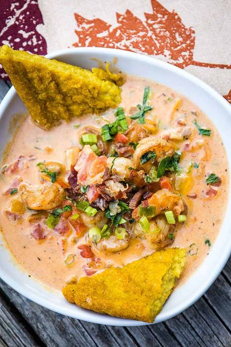 Cajun Cream Sauce Pasta, Cajun Creole Sauce, Creole Sauce Recipe, Shrimp Cream Sauce, Cajun Cream Sauce, Crispy Polenta, Spiced Shrimp, Creole Sauce, Polenta Cake