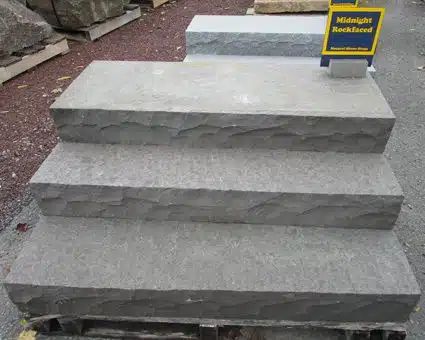 Outdoor Stone Steps NJ, PA, NY: Step Stones For Stairs & Patios Armour Stone Steps, Stone Entry Steps, Stone Steps Front Door, Stone Stairs Outdoor, Outdoor Stone Steps, Front Porch Stone Steps, Exterior Steps, Natural Stone Steps, Bluestone Steps