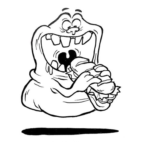 #sketch #doodle #drawing #ink #slimer #ghostbusters #ghost #sandwich Slimer Drawing, Ghostbusters Coloring, Ghost Drawings, Cartoon Construction, Slimer Ghostbusters, Ghostbusters Ghost, Ghostbusters Slimer, Ghost Drawing, Ghost Busters