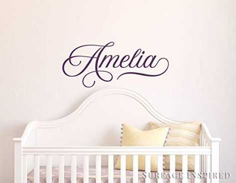 Wall Decals Nursery, Name Wall Stickers, Pastel Baby Shower, Autumn Rose, Name Wall Decals, Unique Baby Names, Removable Wall Decals, Kids Wall Decals, Creative Wall