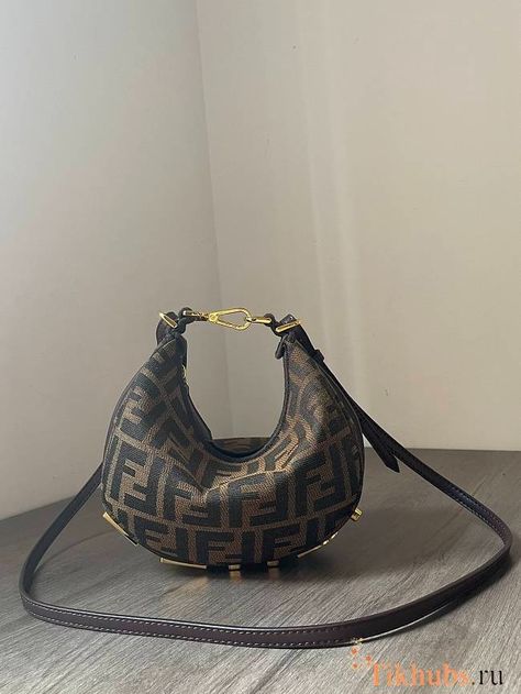 Fendi Fendigraphy Mini Brown Bag 20x13x7.5cm - tikhubs.ru Fendi Fendigraphy Bag Outfit, Fendi Mini, Bag Outfit, Chanel Flap Bag, Burberry Belt, Brown Bag, Brown Bags, Flap Bag, White Bag