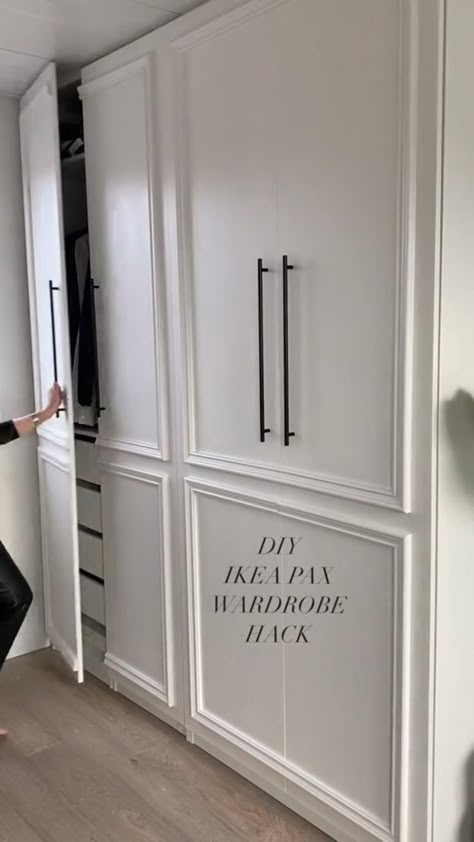 DIY statement kast 🤍 met IKEA PAX 🎥 @kerrylockwood op insta en TikTok in 2022 | Diy home furniture, Diy furniture, Diy furniture renovation Bedroom Built In Wardrobe, Ikea Pax Wardrobe, Pax Wardrobe, Closet Renovation, Closet Remodel, Bohemian Bedroom Decor, Ikea Pax, Boho Bedroom Decor, Diy Home Furniture