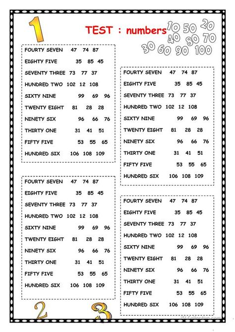 Number Words Worksheets, Spanish Numbers, English Exercises, English Grammar Worksheets, Learning English For Kids, English Worksheets For Kids, Kids English, Kids Math Worksheets, English Classroom