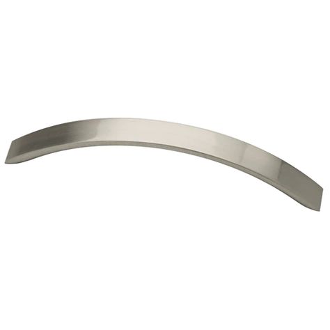 Brainerd Subtle Arch 5-1/16-in Center to Center Satin Nickel Arch Handle Cabinet Door Pull at Lowe's. Decorative cabinet hardware adds the perfect finishing touch to your furniture or cabinets. Offered in a variety of finishes and designs, this simple Arched Kitchen, Lowes Kitchen Cabinets, Beds For Small Spaces, Dark Wood Cabinets, Kitchen Cabinet Door, Cabinet Hardware Pulls, Kitchen Cabinet Hardware, Kitchen Hardware, Bath Ideas