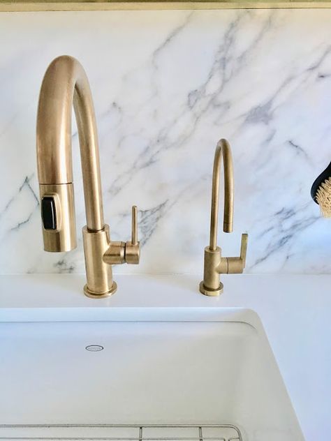 Spray Painted Kitchen Sink Faucet—One Year Later | Renov8or Two Faucets One Sink Kitchen, Painted Faucet Diy, Painting A Faucet, Spray Painting Bathroom Faucets, Spray Paint Kitchen Sink, Bronze Spray Paint For Metal, Spray Painting Faucets Bathroom, Spray Paint Bathroom Faucet, Spray Paint Faucet Bathroom