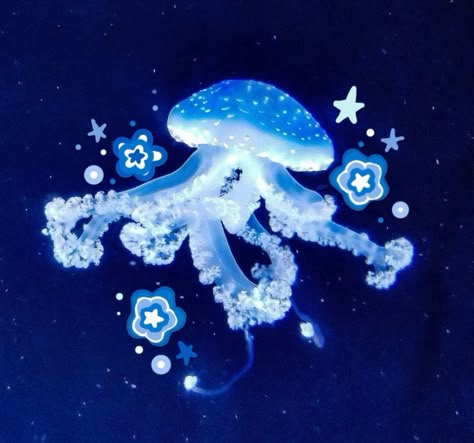 doodled on a jellyfish again! ๑ᴖ◡ᴖ๑ (mine give credits!) Ocean Aesthetic Pfp, Jellyfish Icon, Ocean Pfp, Cool Sea Creatures, Jellyfish Pictures, Aquatic Art, Aesthetic Photo Widget, Sea Jellies, Princess Jellyfish