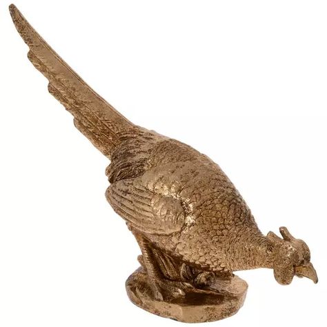 Gold Glitter Pheasant | Hobby Lobby | 105689989 Pheasant Feather Decor, Harvest Display, Christmas Dining Table Decorations, Thanksgiving Tabletop Decor, Dining Table Decorations, Turkey Fan, Room Side Table, Christmas Dining Table, Living Room Furniture Arrangement