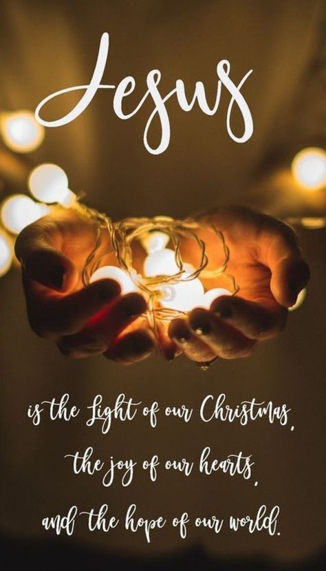 Jesus is the Light of our Christmas, the joy of our hearts, and the hope of our Lord. Have complete faith in our Lord. Religious Christmas Quotes, Christmas Quotes Jesus, Christmas Quotes Images, Jesus Is The Light, Christmas Spread, Christmas Scripture, Christmas Bible Verses, Now Quotes, Merry Christmas Quotes