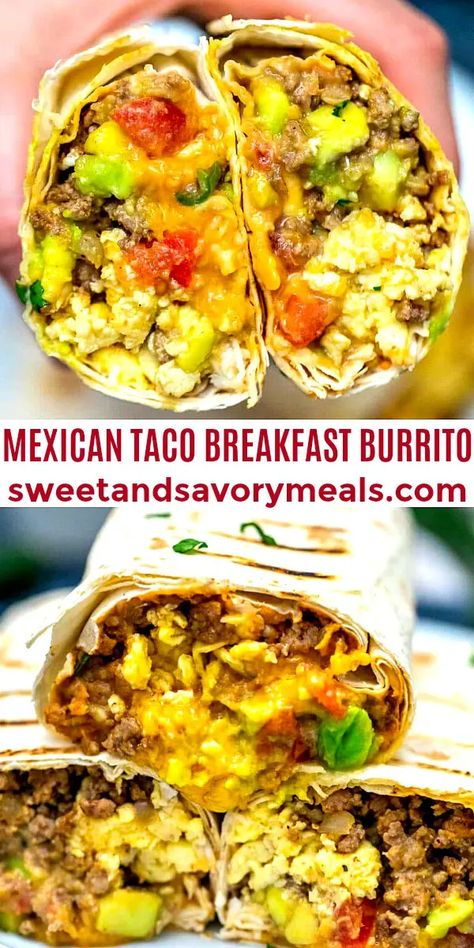 Burrito Video, Taco Breakfast, Breakfast Burritos Recipe, Mexican Breakfast Recipes, Savory Meals, Breakfast Burrito, Burritos Recipe, Tasty Videos, Family Budget