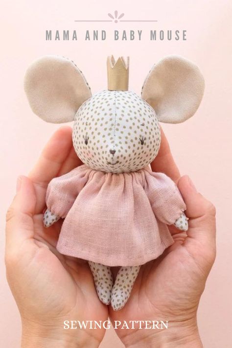 Sewing Stuffed Animals Patterns Free, Cat Doll Sewing Pattern, Mouse Sewing Pattern, Mouse Sewing, Diy Stuffed Animal, Doll Patterns Free Sewing, Mouse Mansion, Baby Sewing Patterns Free, Hazel Grace