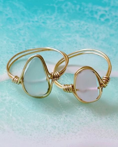 If you were looking for a sign to get more stacking rings… this is it🤗 Bring the beach with you wherever you go with our hand wire-wrapped sea glass rings in pink and turquoise! The perfect summer accessory to add a touch of coastal charm to your everyday wardrobe🌊✨ 🐚 🐚 🐚 🏷️ sea glass rings, ocean inspired jewelry, coastal accessories, beach girl outfit inspo, summer jewelry, coconut girl aesthetic, coastal cowgirl, coastal granddaughter outfits, pinterest jewelry, gold stacking jewelry, sma... Beach Girl Jewelry, Beach Girl Outfits, Coastal Accessories, Pinterest Jewelry, Ocean Girl, Ocean Inspired Jewelry, Sea Glass Ring, Girl Jewelry, Jewelry Essentials