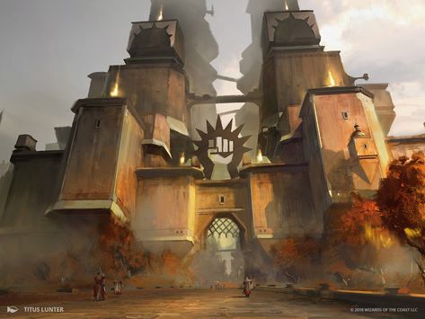 Boros Legion Art, Boros Legion, Ravnica Art, Ravnica City, Dnd Paladin, Mtg Art, Fantasy City, Fantasy Setting, Fantasy Places