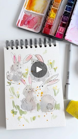 55K views · 5.5K reactions | Let’s paint more cuties for Easter cards with watercolors 🐇🥰🪺🌿🌼
#watercolor #watercolortutorial #craft #easterdecor #eastercard #diy #watercolour #doodling | Anna Koliadych | vatto Lofi · Aesthetic Sounds Easter Art Painting, Aesthetic Sounds, Lofi Aesthetic, Paintings Tutorials, Spring Watercolor, Easter Stuff, Watercolor Spring, Alcohol Ink Crafts, Easter Goodies