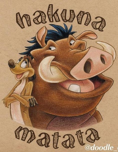 Hakuna Matata Drawing, Timon And Pumba Tattoos, Lion King Poster, Lion King Tattoo, King Drawing, Lion King Drawings, هاكونا ماتاتا, Lion King Pictures, Il Re Leone