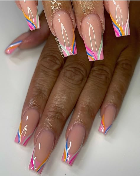 Ombre Sns, Birthday Poses, Nails Abstract, Lovely Nails, Fancy Nails Designs, Beauty Nails Design, Hair Nails, Acrylic Nails Coffin, Birthday Nails