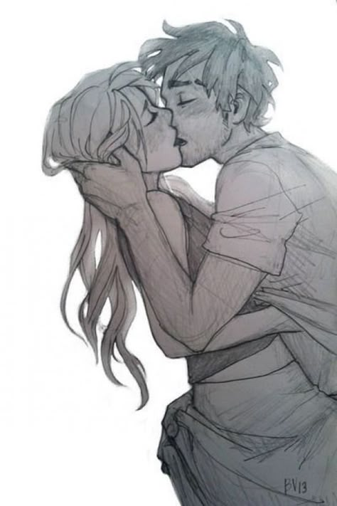 Romantic Drawing, Couple Drawing, Couple Sketch, Percabeth, Couple Drawings, Drawing Videos, Love Drawings, Drawing Tutorials, Couple Art