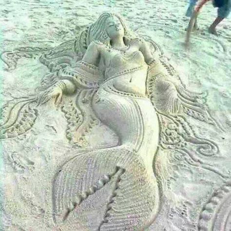 (16) Facebook Fantasy Mermaids, Snow Sculptures, Real Mermaids, Mermaid Tale, Mermaid Dreams, Sand Sculptures, Mermaids And Mermen, Mermaid Life, Mermaid Tails