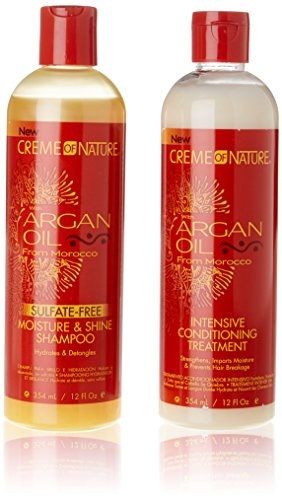 Hooded Dryer, Argan Shampoo, Creme Of Nature, Stop Hair Breakage, Argan Oil Shampoo, Shampoo And Conditioner Set, Moroccan Argan Oil, Nourishing Shampoo, Oil Treatments