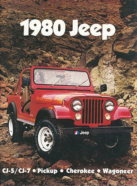 Got thrown outta CJ-5 42ft threw the trees .. I was pretty dang good at flyin' backwards in a nice tight tuck position ... not so much on the landin' .. had a LOTTA time in a medical center in Ky rethinkin' the landin' lol lol ... 'n it was red!! lol Jeep Advertising, 1980 Jeep Cj5, Jeep Ads, Camping Jeep, Cj5 Jeep, Cj Jeep, Poster Collage, Classic Jeeps, Vintage Jeep