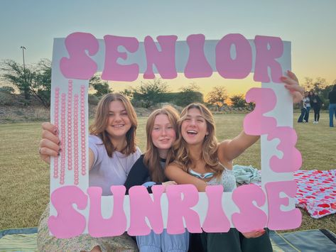 Senior Memory Box Ideas Pink, Senior Sunrise Posters 2024, Senior Box Ideas Tiktok, Sorority Senior Send Off, Senior Events High School, Senior Stuff Ideas, Senior Sunrise Poster Ideas, Senior Board Ideas High Schools, Senior Box Ideas 2024