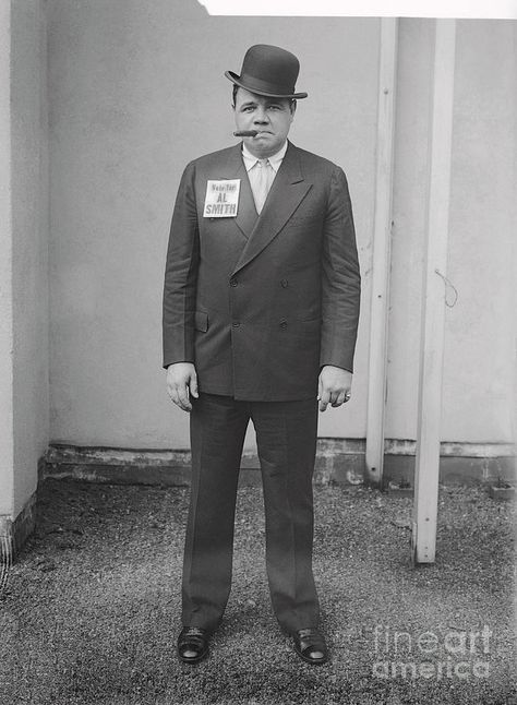 Babe Ruth Wearing Derby Photograph by Bettmann Ruth 2, Brown Derby, Bowler Hat, Babe Ruth, Creative Images, New York New York, Derby, Mlb, Getty Images