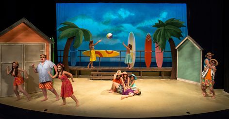 Beach Set Design, Beach Stage Design, Island Set Design, Ocean Set Design, Sea Stage Design, Beach Set Design Theatre, Spongebob Musical Set Design, Boat Set Design Theatre, Team Beach Movie