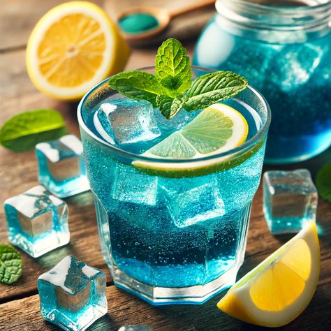 Blue Tonic Diet Drink, Blue Tonic Recipe, Japanese Water Recipe, Blue Fitness Aesthetic, Tonic Water Drinks Non Alcoholic, Dr Oz Slim Down Drink, Aip Dinner, Detox Foods, Summer Drink Cocktails