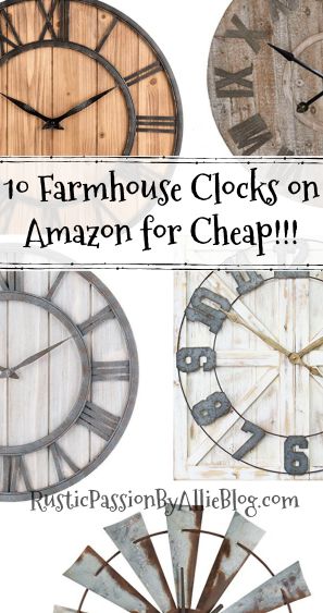 Do you love BIG Farmhouse Clocks as much as me? You will LOVE this list of Farmhouse Clocks on Amazon for cheap! These Clocks are gorgeous and have the perfect rustic farmhouse touch. #farmhousedecor #farmhousehomedecor #rustichomedecor #rusticdecor #farmhouseclocks #farmhouseclock #amazonhomedecor Large Clock Wall Decor, Big Farmhouse, Farmhouse Clocks, Diy Rustic Decor, Farmhouse Remodel, Amazon Home Decor, Clock Wall, Diy Farmhouse Decor, Farmhouse Style Kitchen