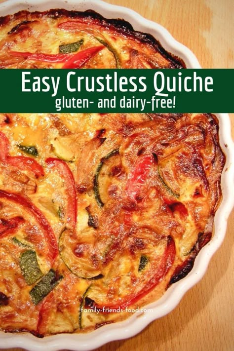 Dairy Free Quiche, Dairy Free Quiche Recipes, Easy Crustless Quiche, Quiche Crustless, Quiche Recipes Crustless, Veggie Quiche, Whole30 Diet, Vegetable Quiche, Quiche Recipes Easy