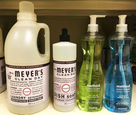 Mrs. Meyer's vs. Method (What's the Difference?) - Prudent Reviews Method Hand Soap, Mrs Meyers, Sweet Water, Lavender Lemon, Integrative Medicine, Liquid Hand Soap, Lemon Verbena, Alternative Medicine, Laundry Detergent