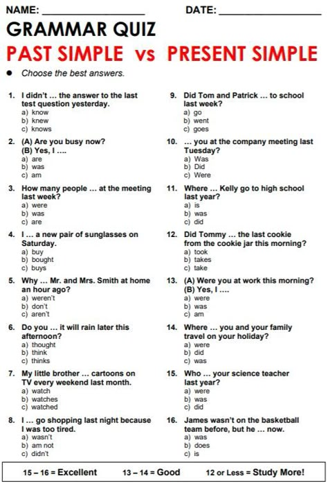 Tenses: Review - All Things Grammar Tenses English Grammar Worksheets Grade 3, Tenses English Grammar Test, Perfect Tenses Worksheets, Past Perfect Tense Exercises, Future Tenses English Grammar Worksheets, Past Simple Tense, English Grammar Quiz, English Grammar Test, Tenses Grammar