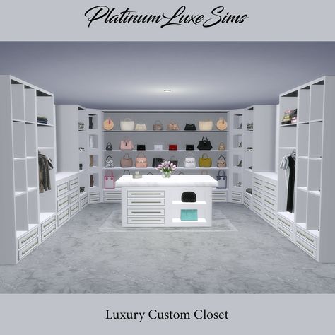 Mini Luxury Homes, Sims 4 Luxury Cc Furniture Free, Platinum Luxe Sims Cc, Sims 4 Walk In Closet, Luxury Sims 4 Cc, Ts4 Wallpaper Cc, Sims 4 Luxury Cc, Sims Cc Furniture, Sims Interior