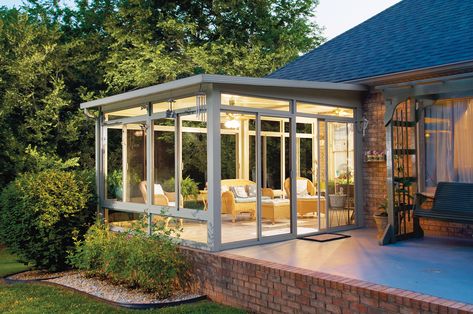 Three Season Sunrooms | 3 Season Sunrooms | Patio Enclosures | Patio Rooms | Betterliving Sunrooms by Craft-Bilt Sunroom Window Ideas, Deck Cover, Small Sunroom, Porch Kits, Sunroom Addition, Building A Porch, Patio Enclosures, Sunroom Designs, Enclosed Patio