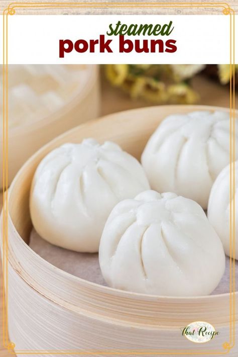 Siopao Recipe, Steam Buns Recipe, Steamed Pork Buns, Steamed Pork, Bamboo Steamer, Chinese Food Recipes, Chinese Sausage, Mapo Tofu, Knead Bread